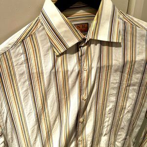 Thomas Pink striped, french cuff, dress shirt